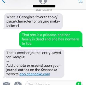 Qeepsake question example