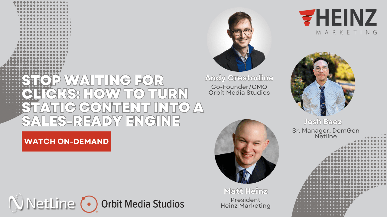 [On-Demand Webinar] Stop Waiting for Clicks: How to Turn Static Content Into a Sales-Ready Engine