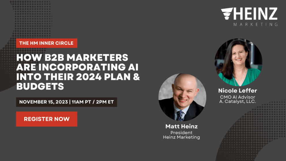 INNER CIRCLE:  How B2B Marketers Are Incorporating AI into Their 2024 Plan & Budgets