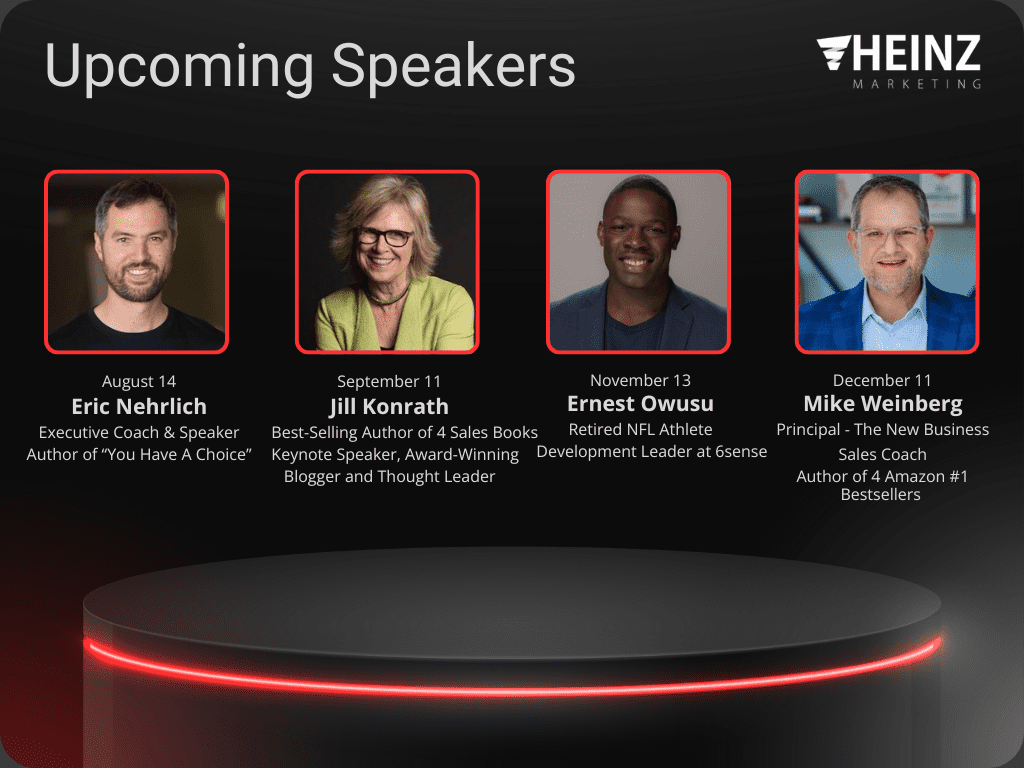 upcoming speakers for Heinz Marketing Inner Circle 2024